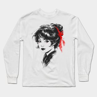 Red Ribbon Long Sleeve T-Shirt